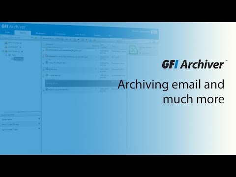 Thumbnail for Archiving email and much more with GFI Archiver video