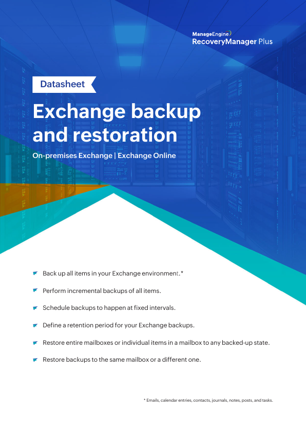 Thumbnail for Recovery Manager Plus Exchange document